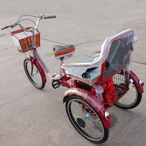 Triciclo plegable para adultos con asiento trasero miniatura 2