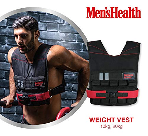 RPM Power Weight Gilet Lesté 5 Kg Ou 10 Kg – Néoprène Respirant, Sangles Réglables, Poche Téléphone, Bandes Réfléchissantes – Cardio Et Renforcement