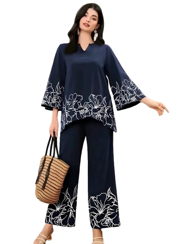 Women’s Printed Top and Palazzo Co-ord Set
