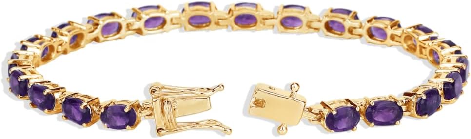 Fine Color Jewels Genuine Blue Topaz Bracelet in 925 Sterling Silver 10.71 Carats Swiss Blue Tennis Bracelet Oval Shaped Topaz Jewelry For Women - Tennis Jewelry Presents For Her