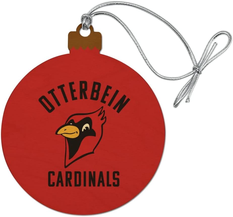 GRAPHICS & MORE Otterbein University Cardinals Logo Wood Christmas Tree Holiday Ornament