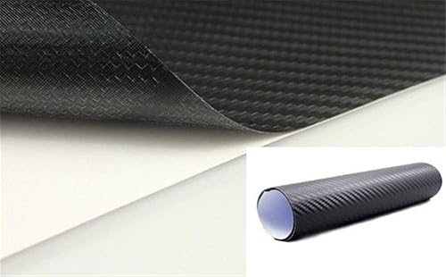 Miniatura 5 de Rollo de lámina envoltoria de vinilo plateada 3D de fibra de carbono, trama de sarga, Negro