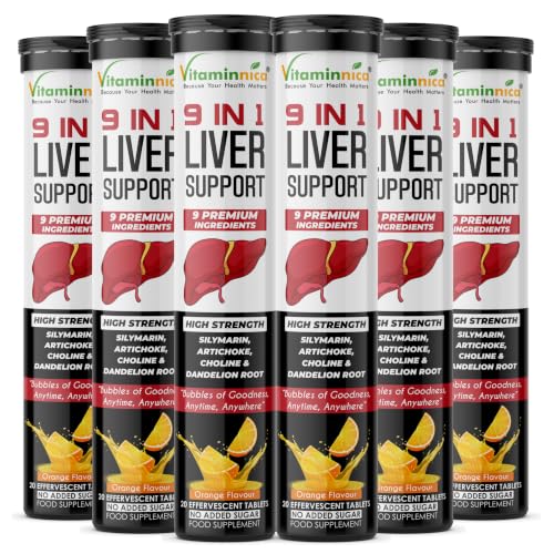 Vitaminnica 9-in-1 Liver Detox 120 Effervescent Tablets Orange Flavour