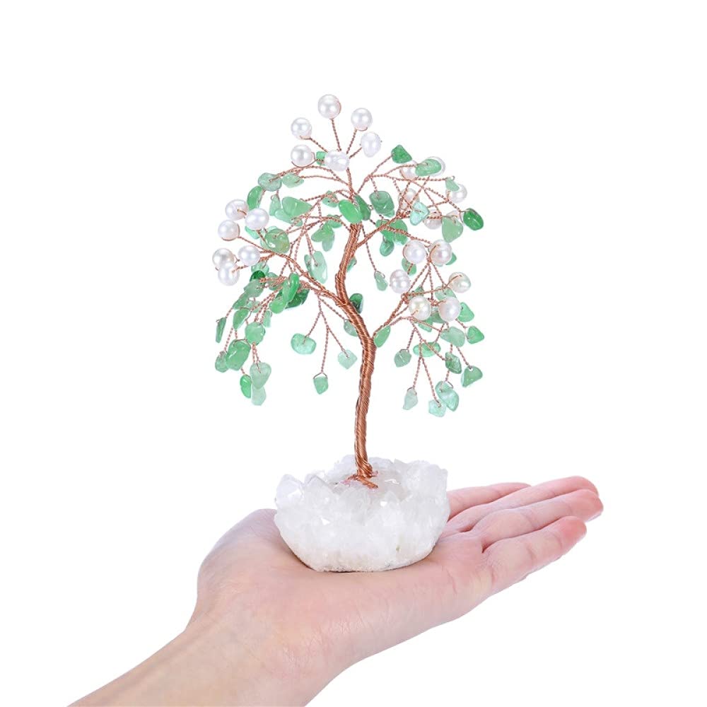 Arbre feng shui en cristal de quartz naturel et pierres précieuses mixtes