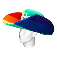 Vista 3 de FOAM PARTY HATS: Giant Cowboy Pride Hat - Gay Pride Hat - LGBTQ Clothing Hat - LGBTQ Accessory Hat - LGBTQ Crazy Hat - Hora Loca Hat - 40 Gallon Hat