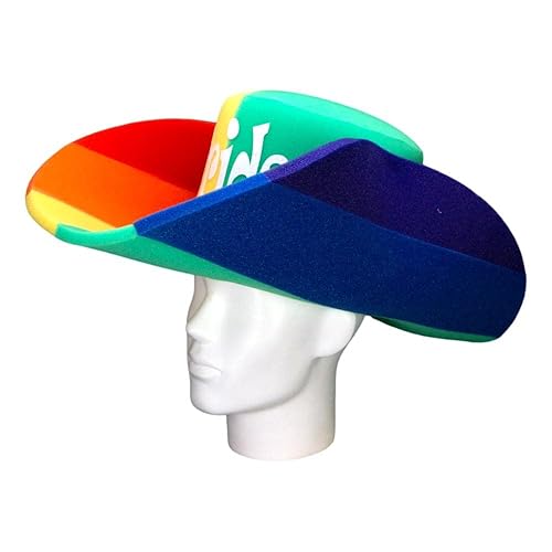 Vista 3 de FOAM PARTY HATS: Giant Cowboy Pride Hat - Gay Pride Hat - LGBTQ Clothing Hat - LGBTQ Accessory Hat - LGBTQ Crazy Hat - Hora Loca Hat - 40 Gallon Hat