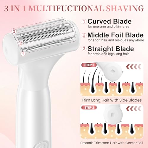 5 in 1 Bikini Trimmer for Women Body Hair Cordless Electric Razors - image 7