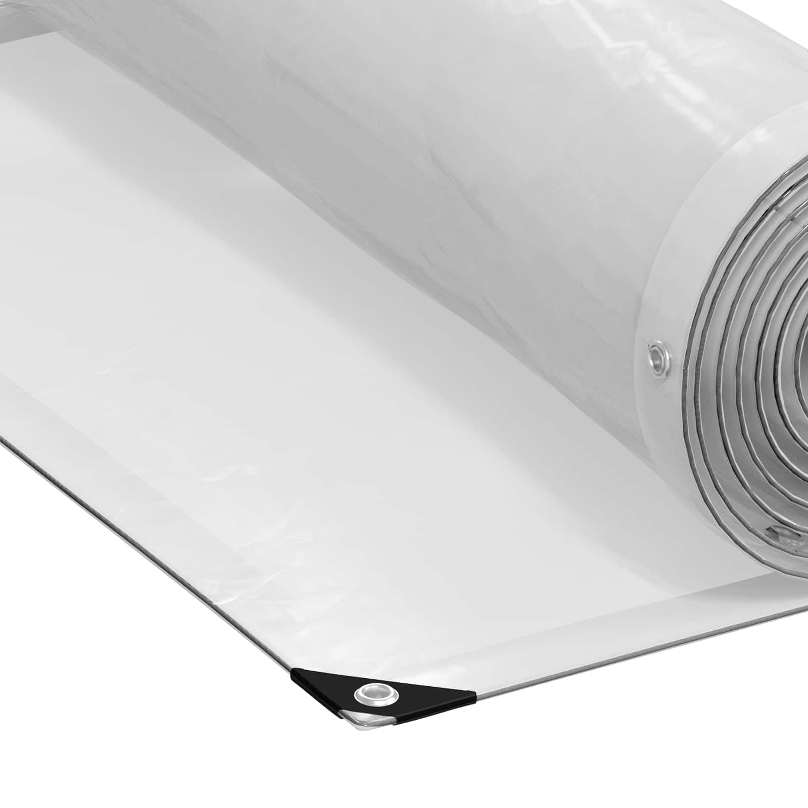 Cubierta transparente para plantas de polietileno, 1 x 2 m, con ojales de aluminio, bordes de cuerda de nailon, para el cuidado del jardín, cubierta de suelo y protección contra malas hierbas