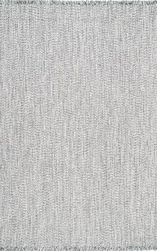 Image of Premium Handwoven Braided Cotton Rectangular Carpet 1.5x6 Feet | Soft & Durable Floor Rug for Living Room, Bedroom & Kids Room | Anti-Slip, Washable & Eco-Friendly Color - Light Grey