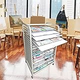 Drying Rack, Removable Watercolor Painting Easel with Roller Oil Painting Board, 4K, 8K, A2, A3 Paper Magazine Drying Engineering Drawing Rack - Image 6