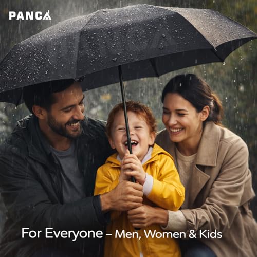 Image of PANCA Umbrella Foldable Compact Travel Umbrella | UV Protection Sun & Rain | Windproof Strong Frame | Lightweight Portable for Men Women, kids boys girls