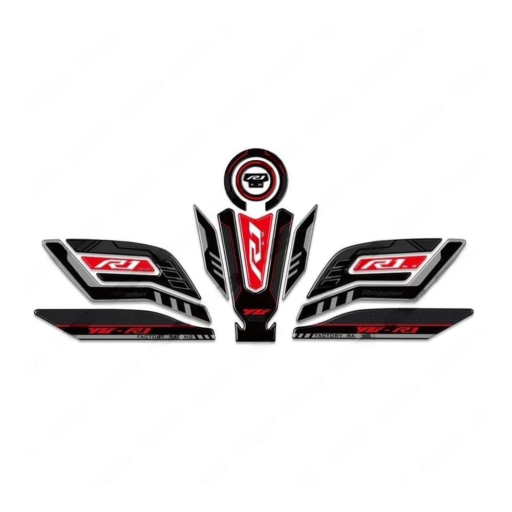 Rg1xte Red Fuel Tank Pad Motorcycle Fuel Tank Pad Protector For Yzf R1 R1m Yzfr1 2015-2023 Motorbike Gas