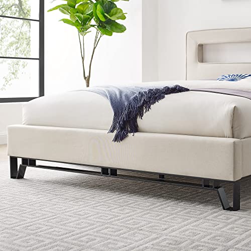 Classic Brands Clermont Beige Upholstered Bed, King #TOP4
