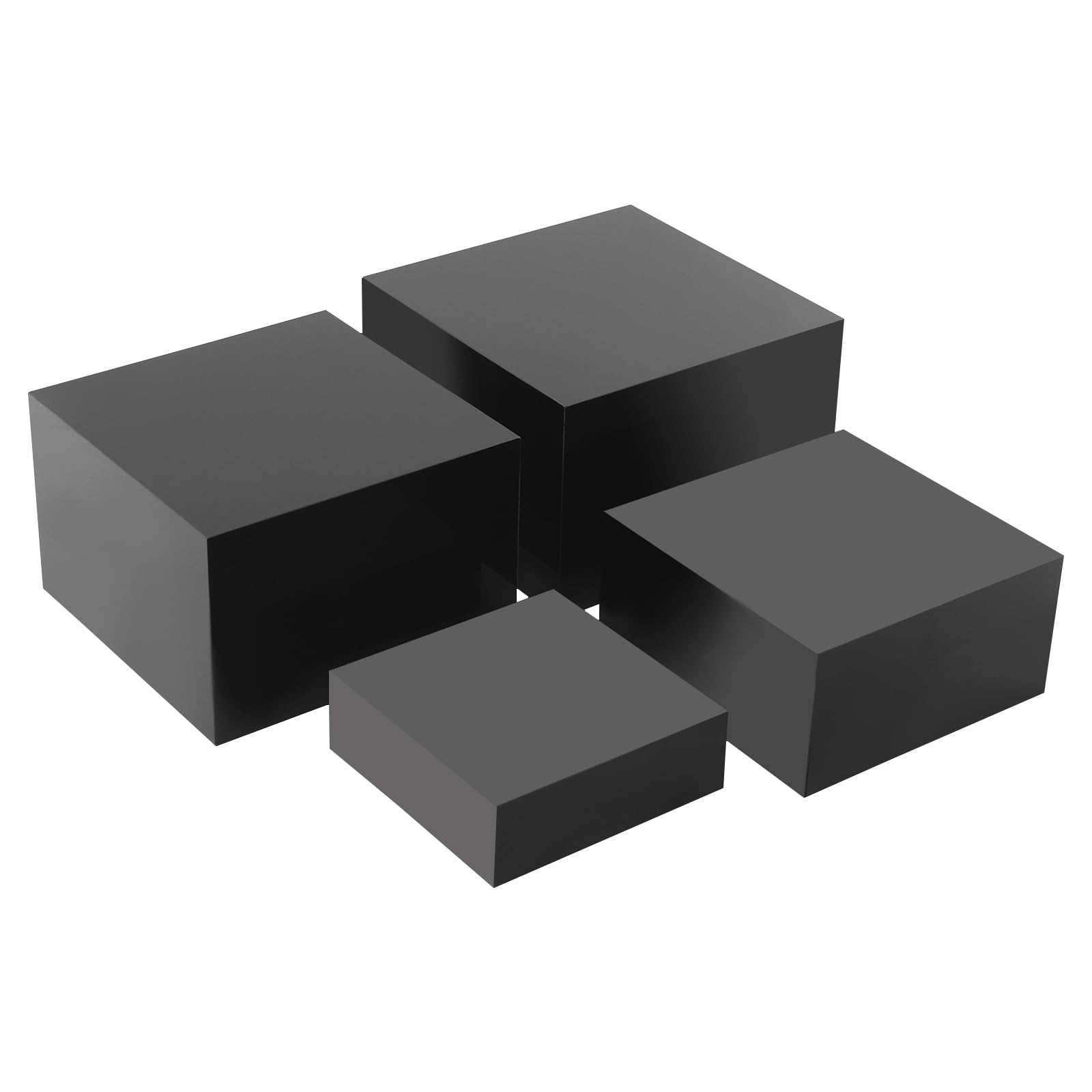 8 Stück Tortenständer, Kuchenständer aus Acryl Buffet Ständer Cake Stand Display Organizer Ausstellungsständer für Familientreffen, Hochzeitsfeier, Cafés, Dessertgeschäfte (schwarz)