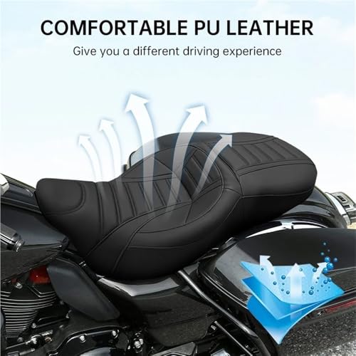 Cojín de asiento para motos compatible con Touring CVO Street Glide 2009-2022 5