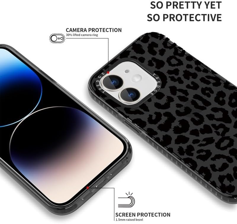Yoedge Cover per iPhone 12 Mini 5.4 trasparente cover cover in