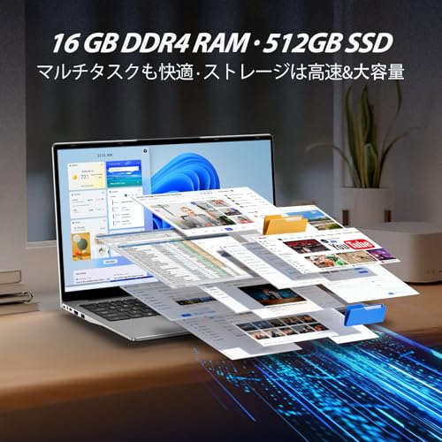 Auusda ノートパソコン 15.6インチ (AMD 3050E/16GB/512GB/Office 2024)