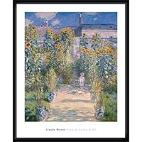 額装済/ヴェトゥイユの画家の庭園/クロード モネ/ポスター/インテリア/アート 額装済/ヴェトゥイユの画家の庭園 1880（クロード モネ