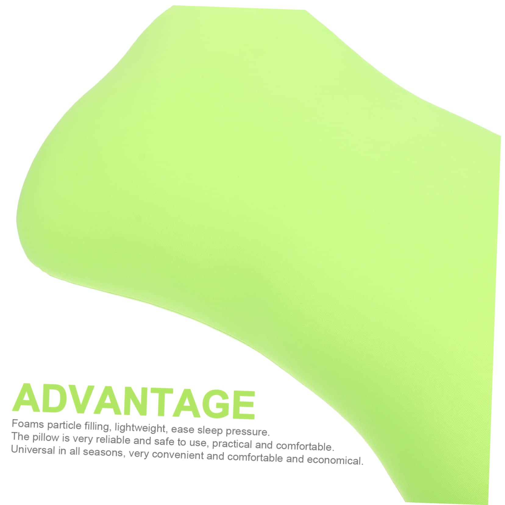 Almohada De Hueso Portátil para Camping Mini Tamaño Espuma De Partículas Verde Cómoda para Cuello Uso Al Aire Libre Oficina Viaje