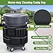Trash Can Cleaning Bag – Storage, Supply Holder | Maintenance Tool Organizer with Pockets for Industrial Garbage Bin, Janitor Gear for Supermarket Park School Hotel Workshop Outdoor Area Use