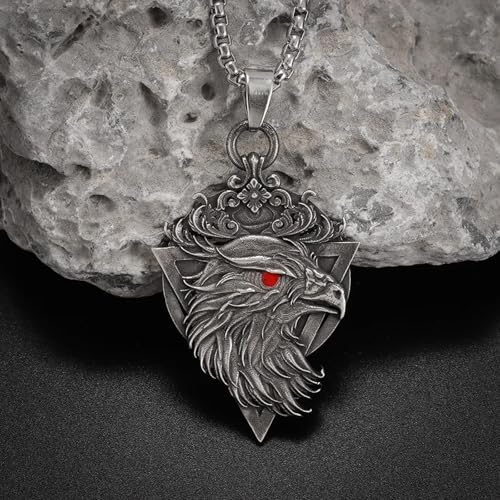 Collier homme punk aigle collier résistant qui ne noircit pas