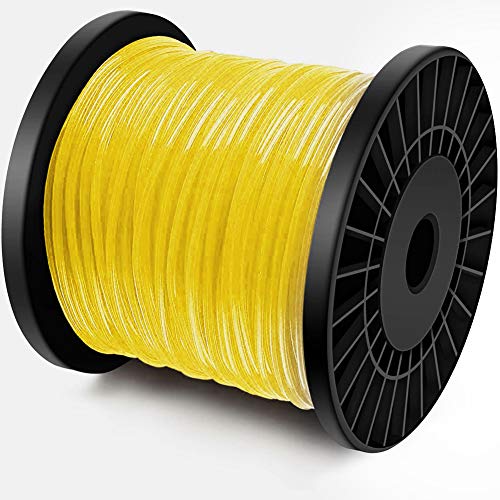 FiveFire Trimmer Schnur Rasen Mähfaden 5-Kant Nylon Rasentrimmer Faden Durchmesser 2,4 mm x 100 m Orange Rot