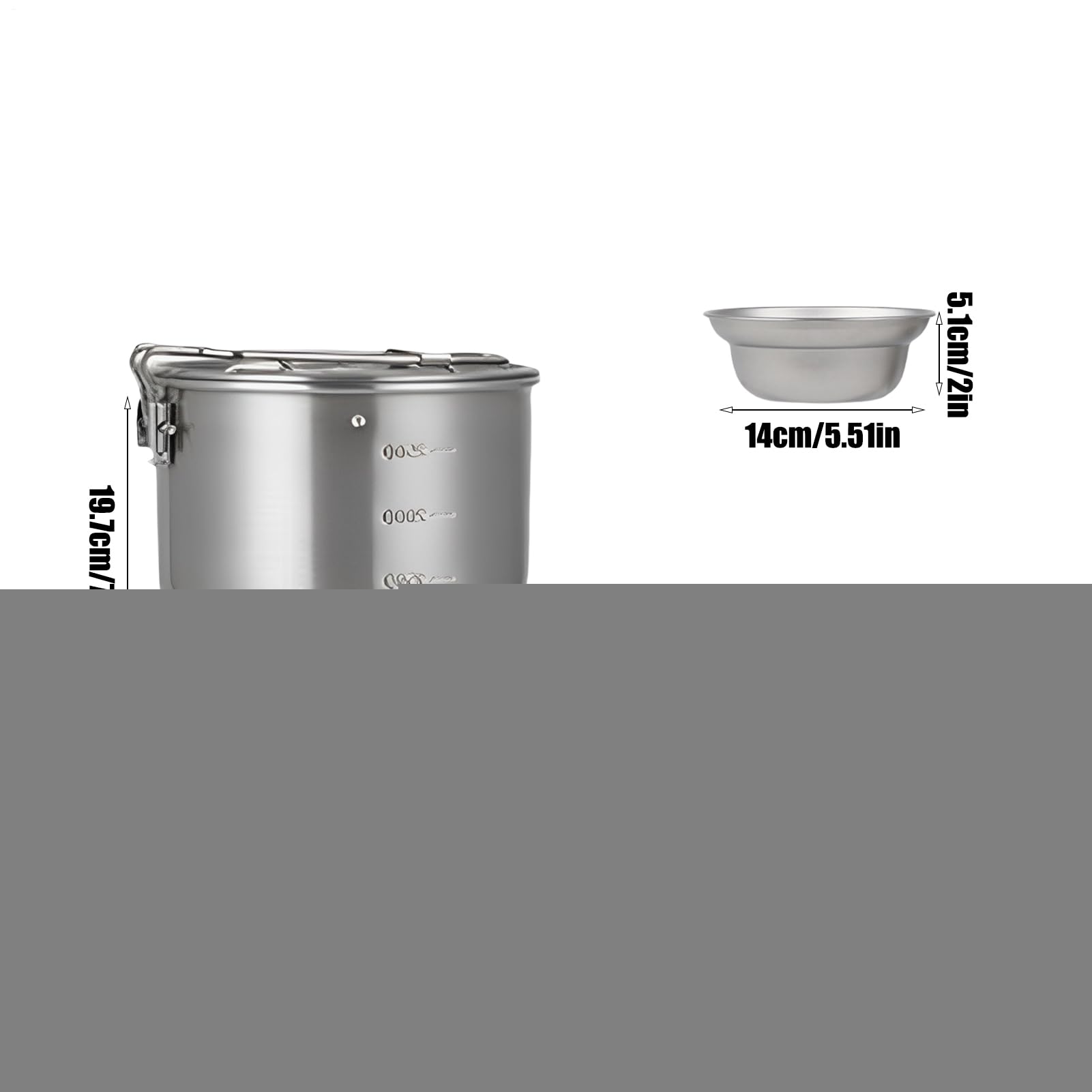 Set da cucina con zaino in spalla, set di bollitore, attrezzatura leggera di sopravvivenza per picnic in famiglia, viaggi, cortile, zaino in spalla, prato, escursioni all'aperto avventure