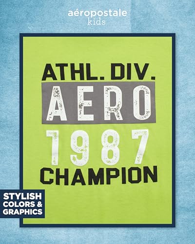 Image of AEROPOSTALE Boys Active Shorts Set - 3 Piece Short Sleeve Active Jersey Tees and Performance Jersey Dolphin Shorts (8-12)