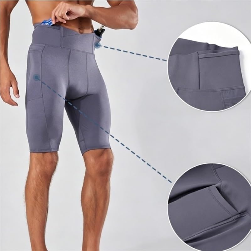 High Waist 5" Compression Shorts Quick Dry Tight Athletic for Gym Marathon Training Unisex