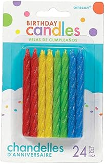 Elegant Silver Large Spiral Candles - 3.25