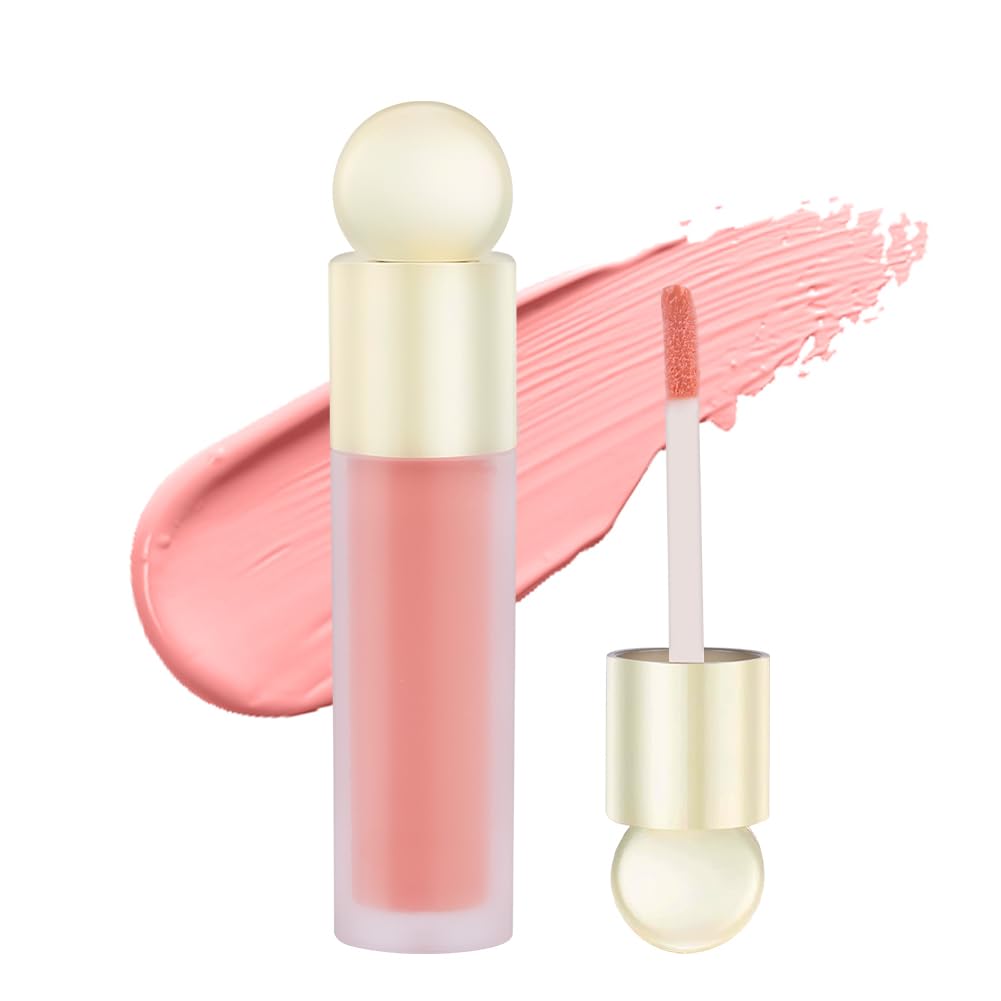 LOPHELiquid Blush for Cheeks, Soft Cream Liquid Blush Stick Natural Matte, Natural-Looking Face Cheek Tint Blush Makeup, Long Lasting Blendable Lightweight Moisturizing Beauty Makeup for Cheeks
