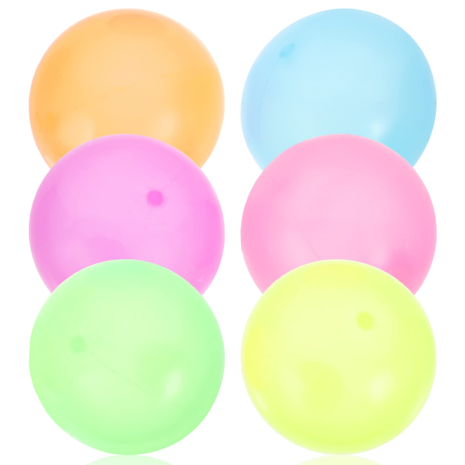 Toyvian 6Pcs Glowing Sticky Balls Ceiling Sticky Balls Adults Stress Balls Wall Sticky Balls Kids Throwing Toys