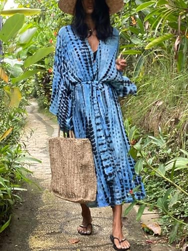 Image of Kaftan Dresses for Women Plus Size Summer Beach Dress with Print and Swim Cover Ups