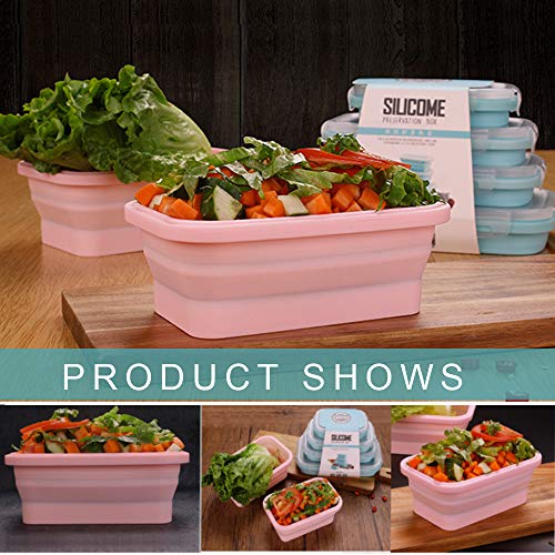 Cucudy 3 pcs Recipientes de Armazenamento de Alimentos com Tampa de Silicone Recipientes de Preparaç