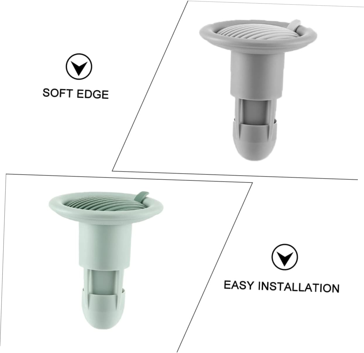 Floor Drain Silicone Drain Stopper Shower Strainer Bathtub Drain Stoppers Rubber Drain Plug Bath Hair Stopper Sewer Drain Plug Sewer Core Floor Drain Plugs Floor Strainer (Color : Grey-1x3pcs, Size