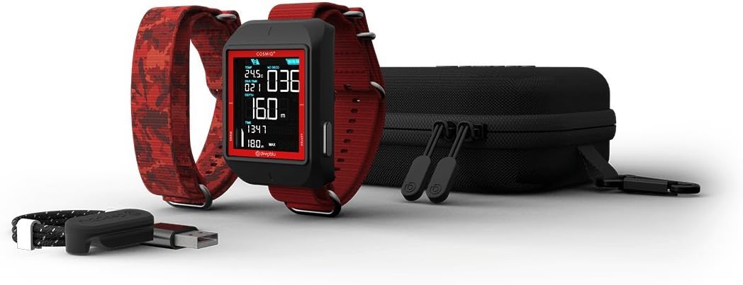 Deepblu COSMIQ+ Nitrox Scuba Computer - RED