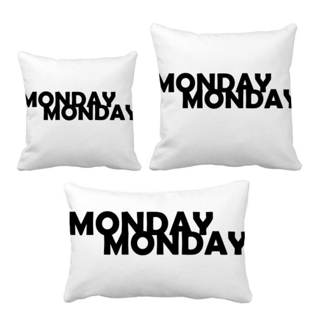 Parure de coussin motifs personnages du lundi pour un coin lecture cosy et original