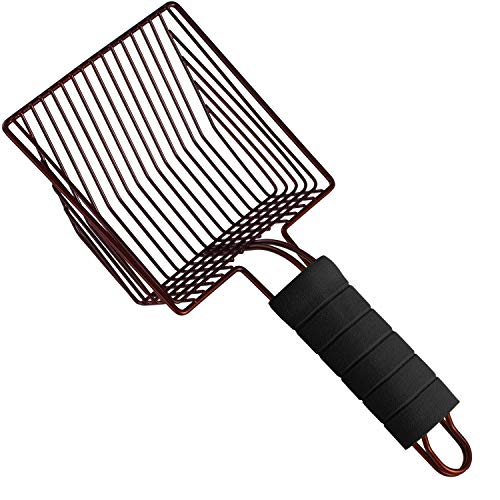 Lesige Cat Litter Scoop, Steel Metal Scooper with Deep Shovel and Long