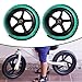 Colaxi 1 Pair Balance Bike Replacement Wheels Lightweight Nonslip Bicycling Repairing Maintenance Birthday Gift Toys Non Inflatable, Green