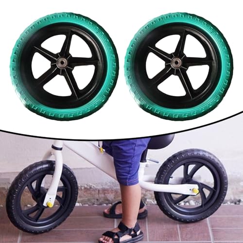 1 Par de Ruedas de Entrenamiento para Bicicleta de Equilibrio, Accesorios Ligeros, Absorción de Impactos, Reducción de Ruido, Antideslizantes, Verde miniatura 5