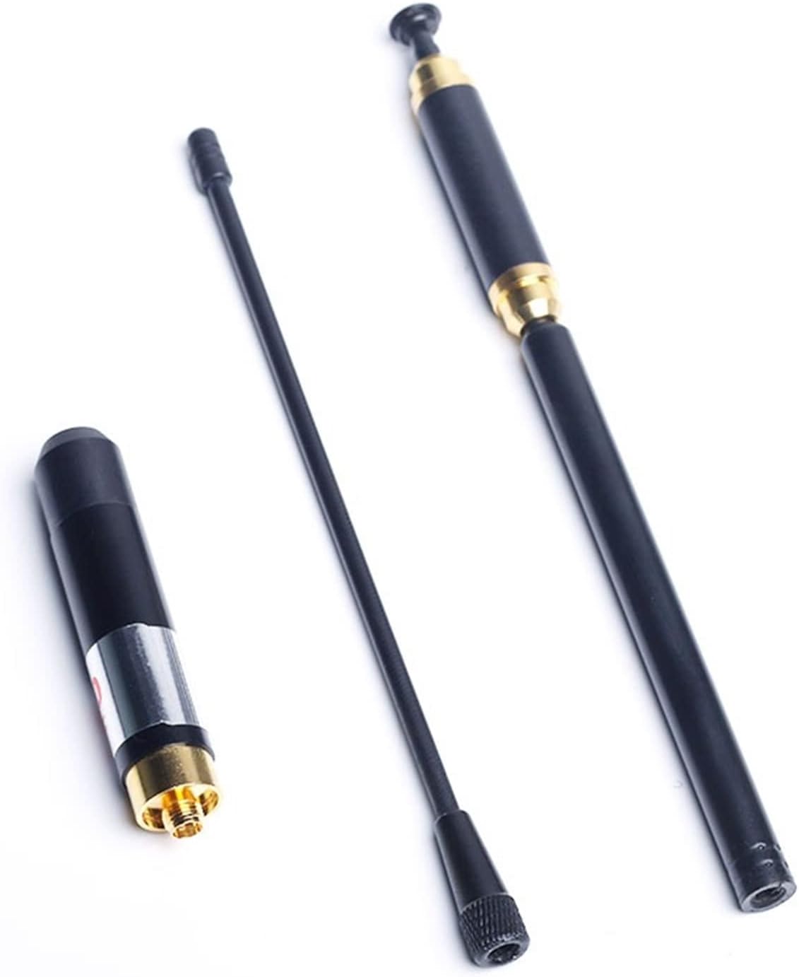 MINUTEAS Black Al-800 144/430MHz SMA-F/MA/BNC Gain Telescopic Antenna Compatible With Pryme Compatible With Kenwood Compatible With HYT Compatible With Baofeng Uv-5r Intercom antenna (Color : BNC)