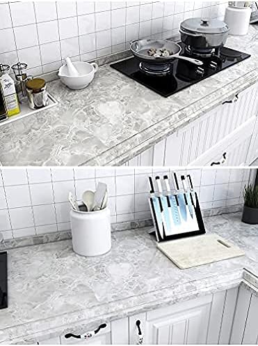 Eddith Marble Contact Paper Peel and Stick Shelf Liner Marble Wallpaper Peel and Stick Countertops for Kitchen Bathroom Wallpaper Contact Paper for Countertops Waterproof 15.7”×196”