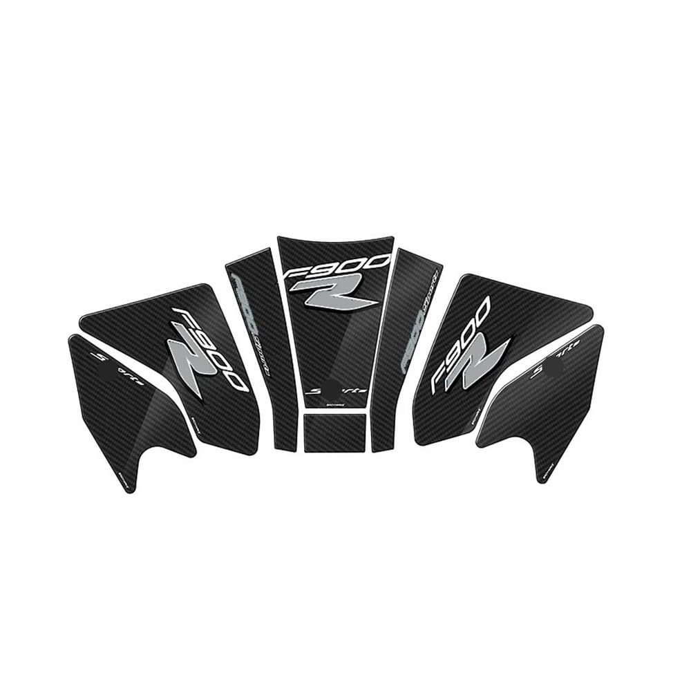 3D Epoxy Resin Motorcycle Tank Pad Protector Transparent Fish Bone Decal Fit for F900R 2020 2021