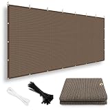 LOVE STORY 8x10FT Shade Cloth with Grommets Pergola Shade Cover 95% UV Protection Shade Panel Fabric Shade Tarp for Patio Outdoor Deck, Brown