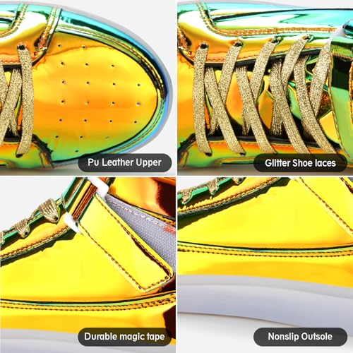 Image of Light Up Shoes Men Women LED Shoes USB Charging Adult High Top LED Sneakers Glow in The Dark Footwear for Dancing Party Festivals Festivals