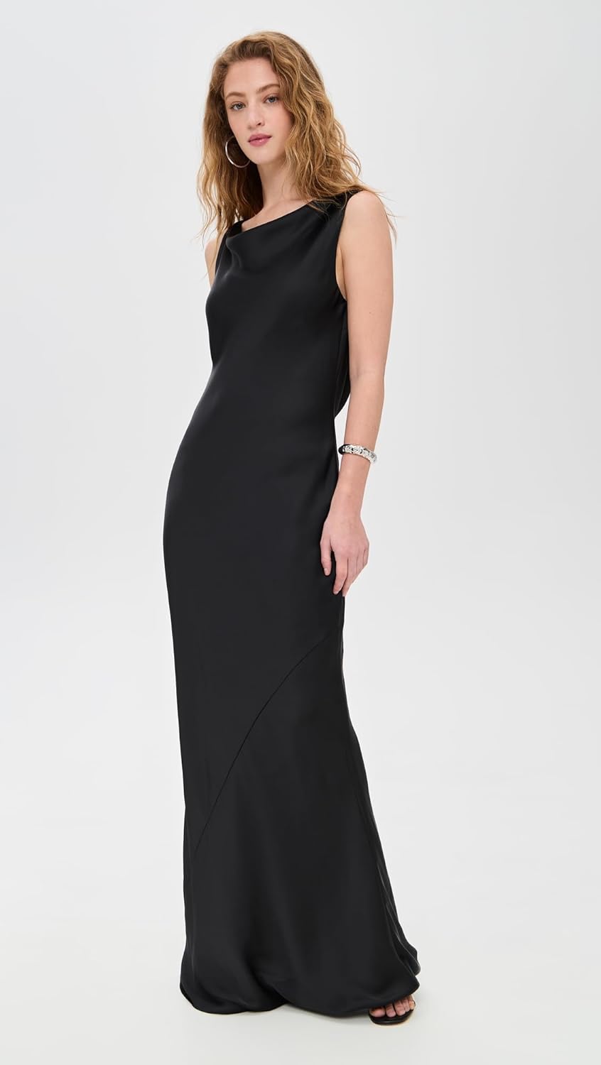 Norma Kamali Women's Sleeveless Low Back Drape Gown - Image 5