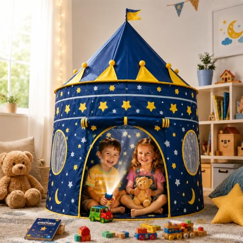K-SELL IMPORTS, Barraca Infantil Cabana e Castelo dos Príncipes Azul