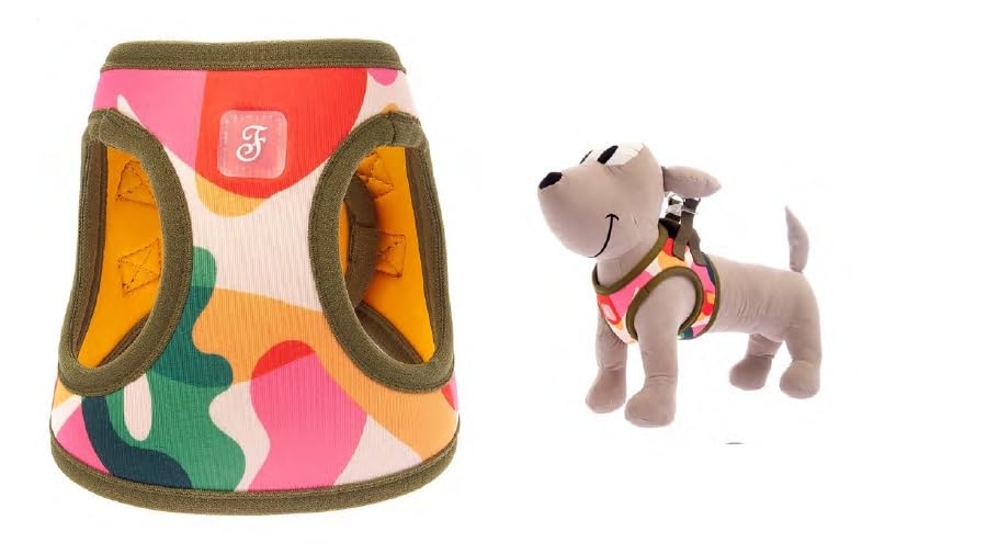 Ferribiella Pettorina Motif per Cani, Collezione Italiana, Design Colorato, Neoprene e Poliestere, Disponibile in Diverse Taglie (Camouflage, L (45-51cm) Max 11 Kg)