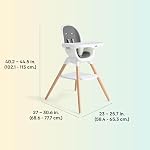 Joie Chai Multi-Mode Highchair - European Beech Wood, Convertible, 9+ Modes, Birth up to 60 lb. (Shadow)