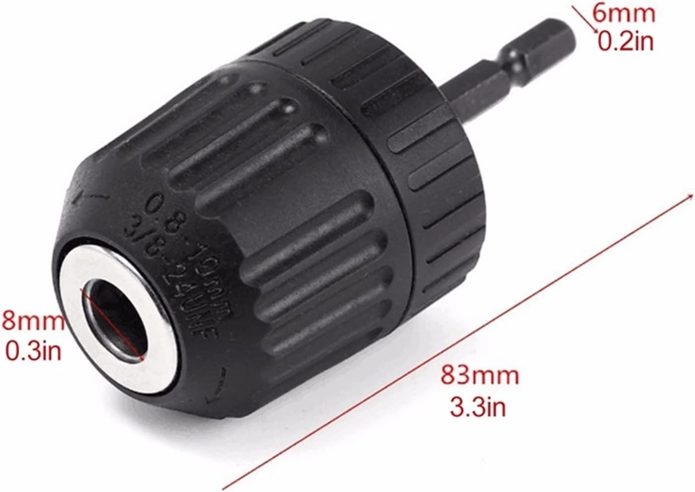 1/4" Hex 0.8-10mm Keyless Drill Chuck Converter Thread Quick Change Adapter SDS-Plus Shank Chuck